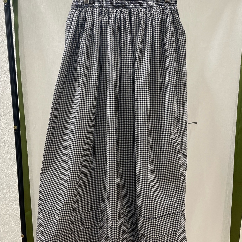 Classic Black and White Gingham Skirt